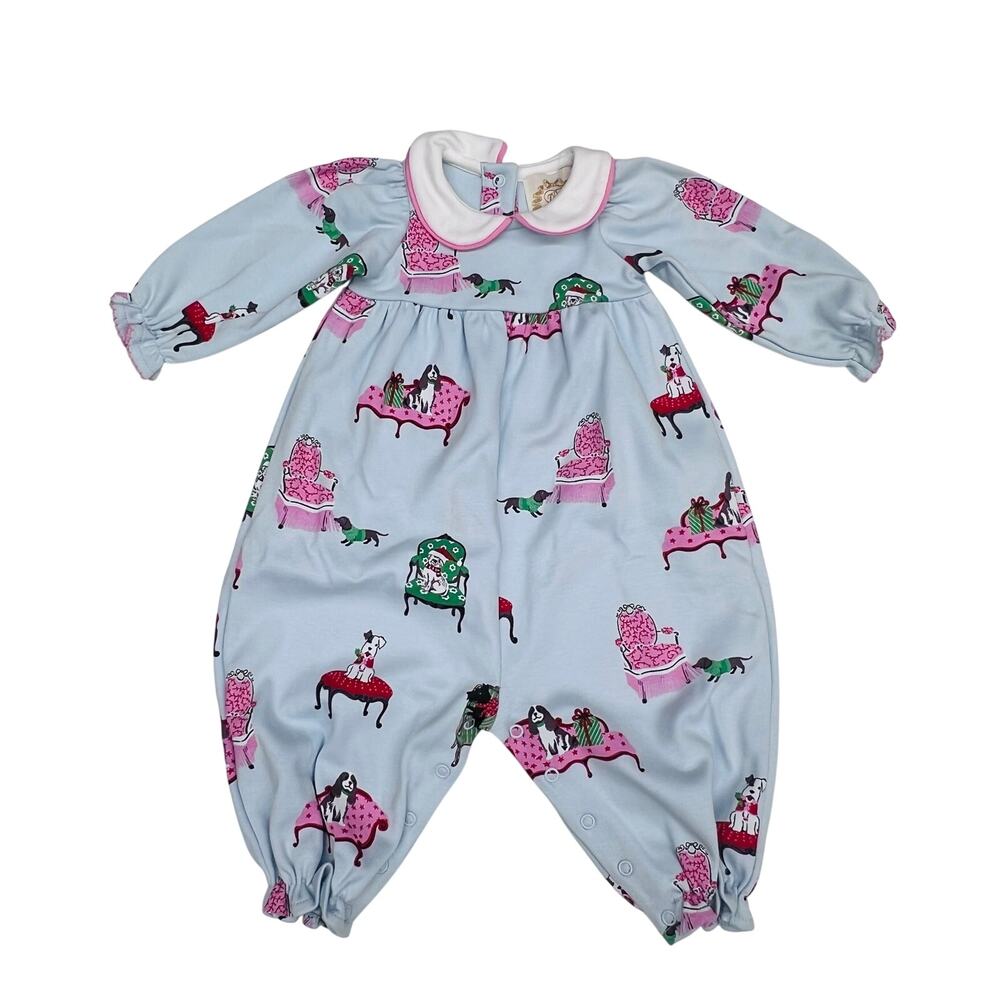 NWT TBBC 0-3M Britt Romper in Paw-recious